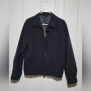 Club Room Men's Navy Black Full Zip Casual Jacket L Lightweight